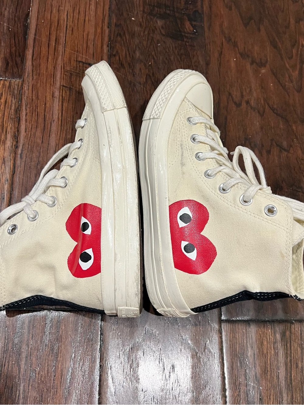 Converse x Comme des Garçons PLAY Chuck 70 Hi Top Unisexe Sneaker - Picture 5 of 10